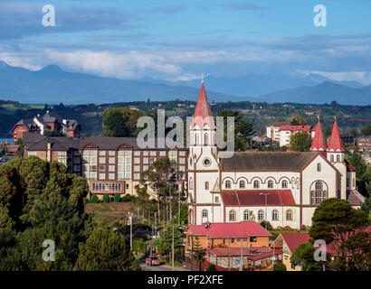 Sagrado Corazon de Jesus Church, Puerto Varas, Llanquihue Province, Los Lagos Region, Chile Stock Photo