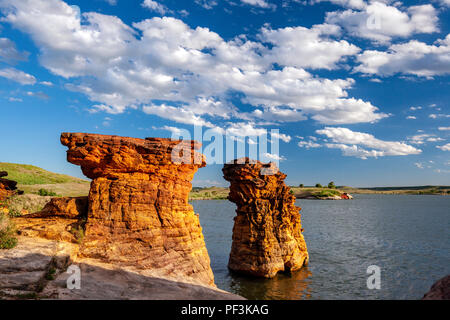 Dakota Sandstone Pillars at Rock Town Natural Area - Lucas Park, Wilson ...