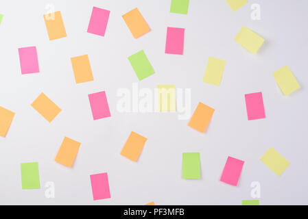 multicolor post it notes isolated on white background Stock Photo