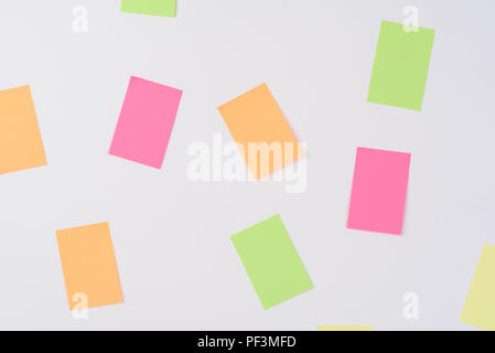 multicolor post it notes isolated on white background Stock Photo