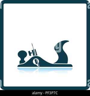 Jack-plane tool icon. Shadow reflection design. Vector illustration. Stock Vector