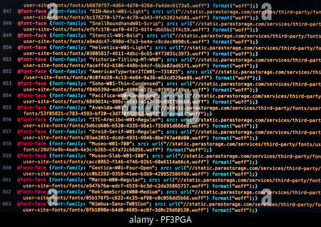 Desktop source code and technology background, Developer or programer with coding and programming, Wallpaper by Computer language and source code, Com Stock Photo