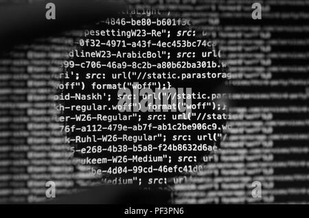 Desktop source code and technology background, Developer or programer with  coding and programming, Wallpaper by Computer language and source code, Com  Stock Photo - Alamy