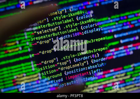 Desktop source code and technology background, Developer or programer ...