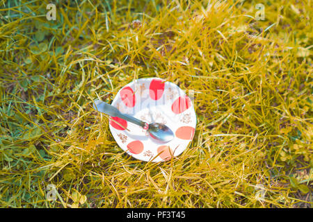 Beautiful and brown  objects standing on the grass Stock Photo