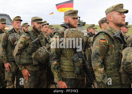 German Army Soldiers Stand At Attention For The Georgian Natinal Anthem During The Closing Ceremony For - german army ga roblox
