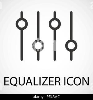 Simple equalizer icon, vector Stock Vector