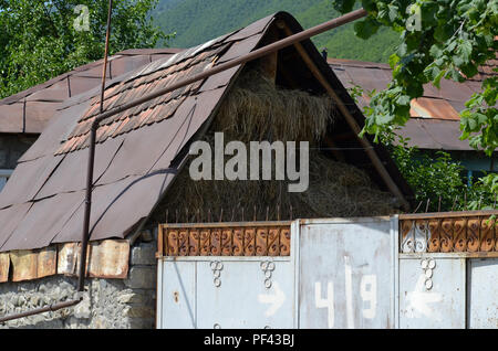 Kish village near Sheki, in the Greater Caucasus foothills of northern Azerbaijan Stock Photo