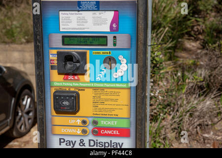 Council ticket parking machine in Sydney,Australia Stock Photo