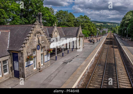 Pitlochry Railway Station Scotland Stock Photo