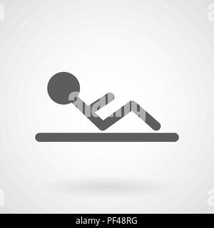 Simple sit up icon, vector Stock Vector