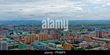 Pyongyang, North Korea, view of high-rise buildings in the center Stock ...