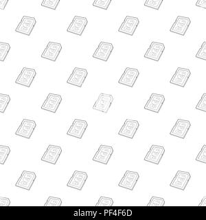 Memory card 8 gb icon, outline style Stock Vector
