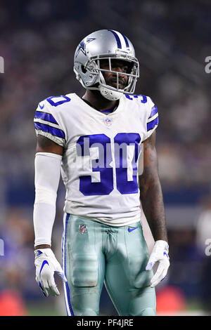 August 8, 2018: Dallas Cowboys cornerback Marquez White (39) celebrates a  broken up pass in the