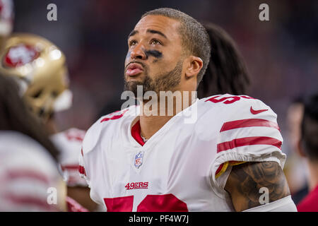 Miami, Florida, USA. 29th Jan 2020. San Francisco 49ers #53 linebacker Mark  Nzeocha during the Super Bowl LIV San Francisco 49ers media availability  held at the Hyatt Regency in Miami, Florida on