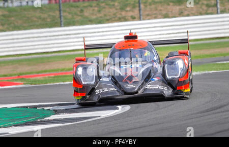 Silverstone Circuit, UK. 19th Aug, 2018. FIA World Endurance Championship; The Oreca 07 Gibson LMP2 racing car from TDS Racing Team (FRA) driven by Francois Perrodo (FRA) Matthieu Vaxiviere (FRA) and Loic Duval (FRA) during Round 3 of the FIA World Endurance Championship at Silverstone Credit: Action Plus Sports/Alamy Live News Stock Photo