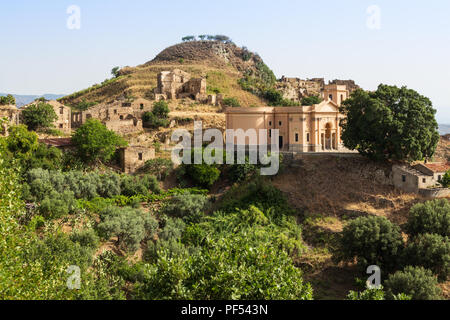 Ruins in Brancaleone superiore, Calabria, Italy Stock Photo