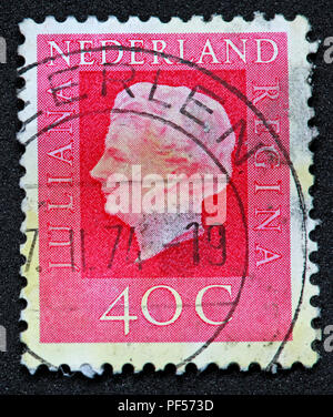Used franked Nederland Netherlands Stamp, Juliana Regina 40c Forty Cent