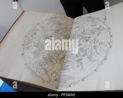 Atlas Coelestis (Flamsteed) 3993. Stock Photo