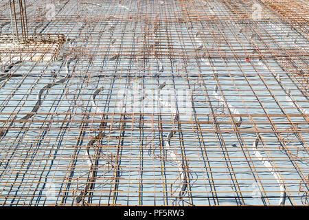 concrete slab with steel reinforcement bars Stock Photo: 164527111 - Alamy