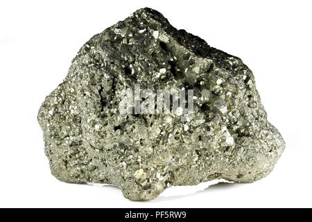 pyrite from Peru isolated on white background Stock Photo