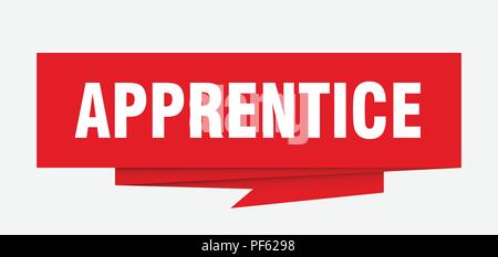apprentice sign. apprentice paper origami speech bubble. apprentice tag. apprentice banner Stock Vector