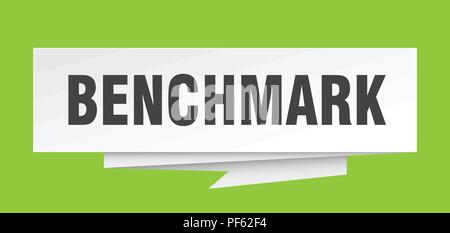 benchmark sign. benchmark paper origami speech bubble. benchmark tag. benchmark banner Stock Vector