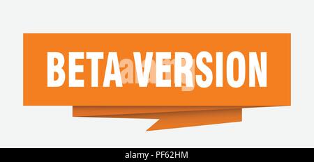 beta version sign. beta version paper origami speech bubble. beta version tag. beta version banner Stock Vector
