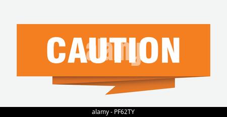 caution sign. caution paper origami speech bubble. caution tag. caution ...