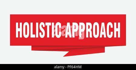 holistic approach sign. holistic approach paper origami speech bubble. holistic approach tag. holistic approach banner Stock Vector