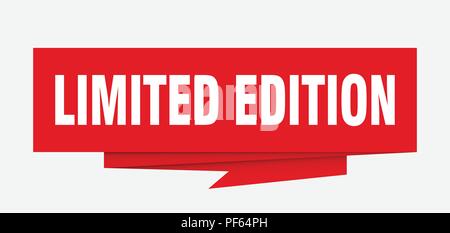 limited edition sign. limited edition paper origami speech bubble. limited edition tag. limited edition banner Stock Vector