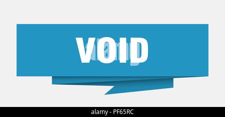 void sign. void paper origami speech bubble. void tag. void banner Stock Vector