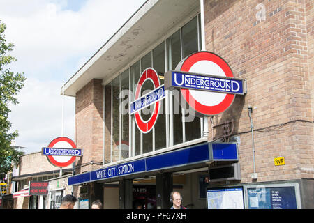 White City Underground station, White City, Shepherd's Bush, London W12, UK Stock Photo