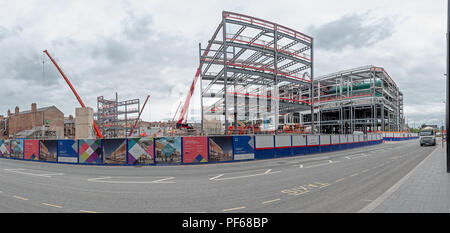 Time Square in Warrington is undergoing a £107 million development to revitalise the traditional retail and leisure heart of the town centre and the B Stock Photo