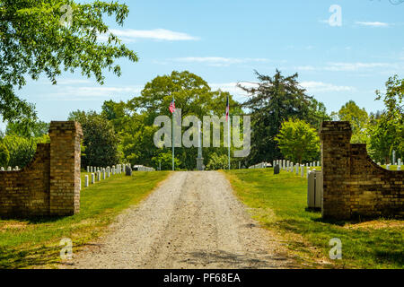 Confederate Cemetery, Cemetery Drive, Spotsylvania Courthouse, Virginia Stock Photo