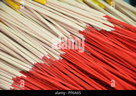 Pattern of joss stick outside of temple in Thailand Stock Photo