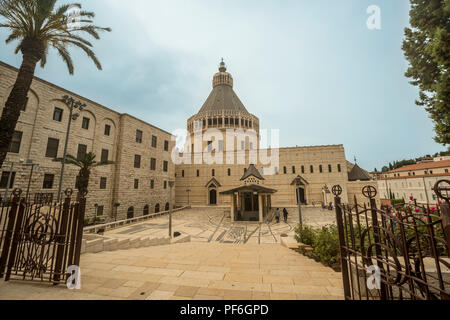 Basilica of the Annunciation, Church of the Annunciation in Nazareth, Israel Stock Photo