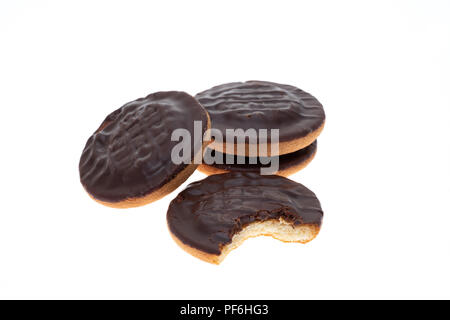 Jaffa cake - chocolate coated soft biscuits with an orange centre Stock Photo