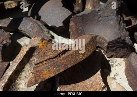 Rusty broken iron. Big irones is broken Stock Photo
