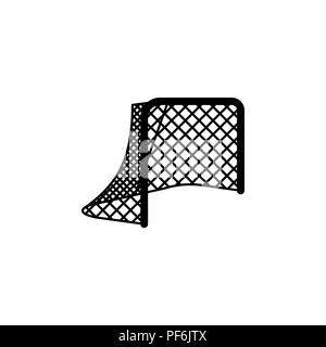 Hockey net. Hockey Gates icon white on a black background Stock Vector