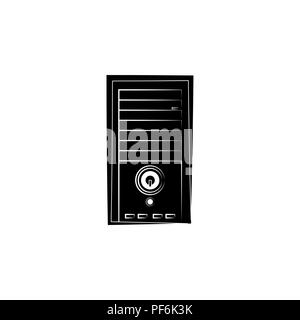 System unit icon black on white background Stock Vector