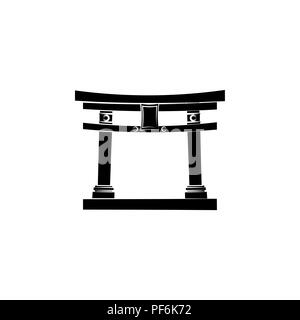 World Attractions. Thorium, Torii. The Sacred Gate in Japan Stock Vector