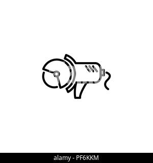 Web line icon. Electric angle grinder black on white background Stock Vector