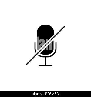 Web icon. Mute. vector illustration black on white background Stock Vector