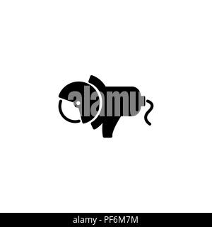 Web line icon. Electric angle grinder black on white background Stock Vector