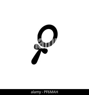 Web line icon. Mirror black on white background Stock Vector