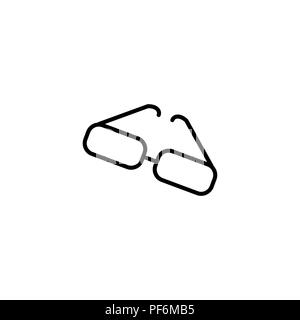 Web lint icon. Glasses black on white background Stock Vector