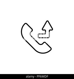 Web icon. Calls forwarded black on white background Stock Vector