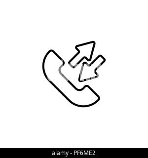 Web icon. Incoming and outgoing calls, calls sync Stock Vector