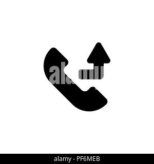 Web icon. Calls forwarded black on white background Stock Vector